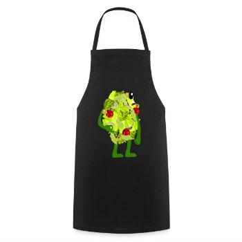 Salades Salades Circle Game Vegan - Tablier de cuisine - noir - Devant - AI Model Male 185 dark (185cm)