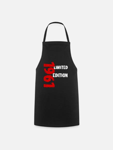 1961 édition limitée anniversaire cadeau femme mari - Tablier de cuisine - noir