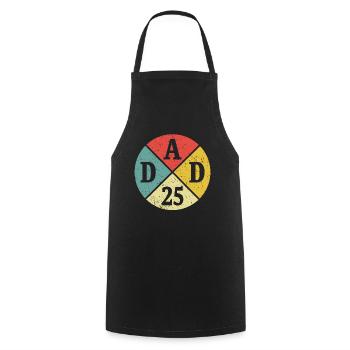 Vater Papa Dad 2025 Geschenk Neuer Vater 25 - Kochschürze - Schwarz - Vorne - AI Model Male 185 dark (185cm)