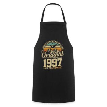 Vintage Vintage 1997 - Un original depuis 27 ans - Tablier de cuisine - noir - Devant - AI Model Male 185 dark (185cm)
