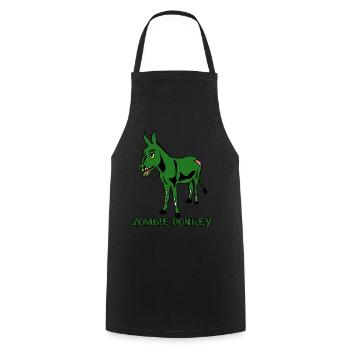Zombie Donkey - Kochschürze - Schwarz - Vorne - AI Model Male 185 dark (185cm)