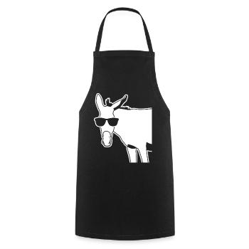 Donkey with Sunglasses Donkeys - Cooking Apron - black - Front - AI Model Male 185 dark (185cm)