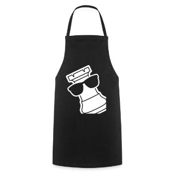Chess Rook with Sunglasses - Cooking Apron - black - Front - AI Model Male 185 dark (185cm)