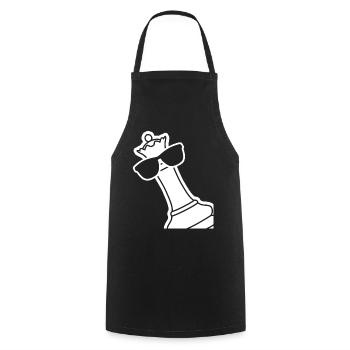 Chess Queen with Sunglasses - Cooking Apron - black - Front - AI Model Male 185 dark (185cm)