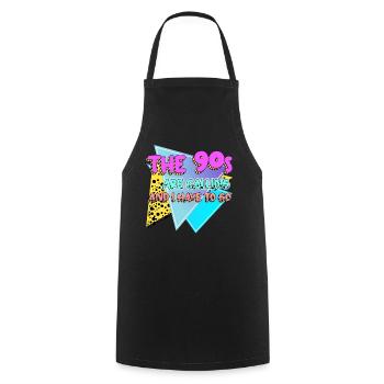 90s Retro Joke 1990 Disco - Kochschürze - Schwarz - Vorne - AI Model Male 185 dark (185cm)