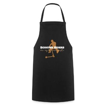 Kick Scooter Scooter Rider Kick Skater Scooter - Cooking Apron - black - Front - AI Model Male 185 dark (185cm)