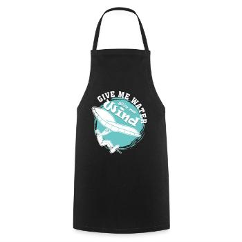Foilboard Wing Foiling Winging - Cooking Apron - black - Front - AI Model Male 185 dark (185cm)