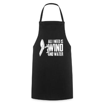 Winging Wingsurfing Wing Foiling - Kochschürze - Schwarz - Vorne - AI Model Male 185 dark (185cm)
