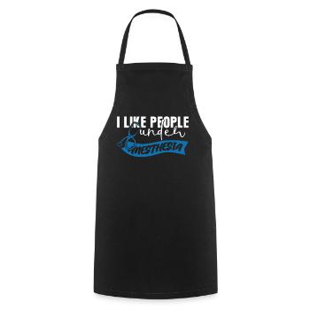 Nurse Anesthetist Doctor Hospital - Cooking Apron - black - Front - AI Model Male 185 dark (185cm)