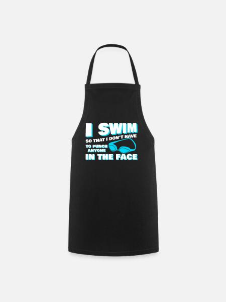 Swimming Trainer Swimmer Pool - Kochschürze - Schwarz