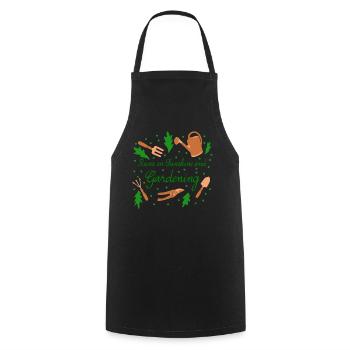 Gardener Gardening Garden - Cooking Apron - black - Front - AI Model Male 185 dark (185cm)