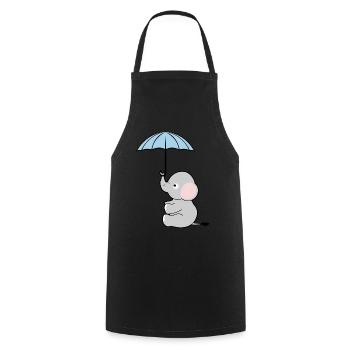 Elephant Umbrella Elephants - Kochschürze - Schwarz - Vorne - AI Model Male 185 dark (185cm)