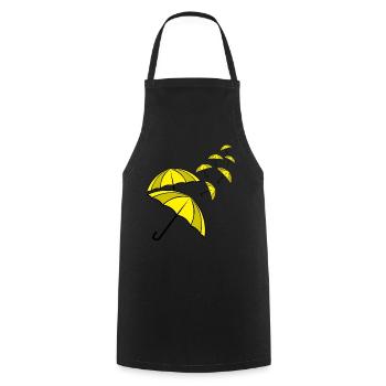 Yellow Umbrellas Umbrella - Kochschürze - Schwarz - Vorne - AI Model Male 185 dark (185cm)