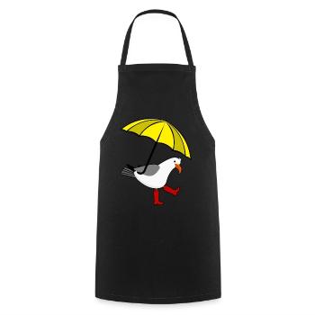 Seagull yellow Umbrella red Rain boots - Kochschürze - Schwarz - Vorne - AI Model Male 185 dark (185cm)