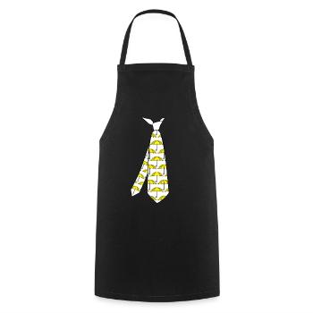 Yellow Umbrella Tie with Umbrellas - Kochschürze - Schwarz - Vorne - AI Model Male 185 dark (185cm)