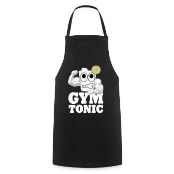 Muscles Motivation Bodybuilding Gym - Cooking Apron - black - Front - AI Model Male 185 dark (185cm)