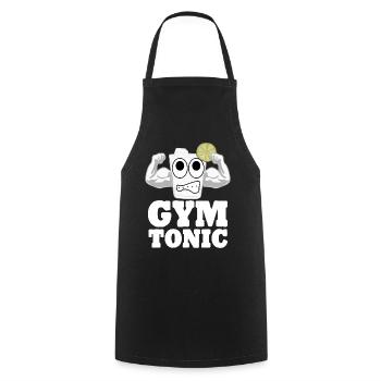 Gym Motivation Musculation Entraînement - Tablier de cuisine - noir - Devant - AI Model Male 185 dark (185cm)