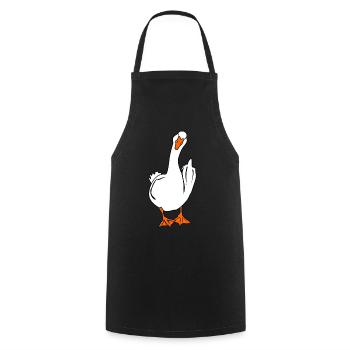 Grumpy Goose Middle Finger Geese - Kochschürze - Schwarz - Vorne - AI Model Male 185 dark (185cm)