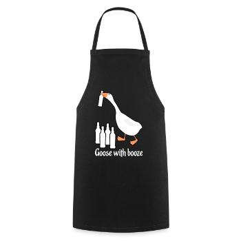 Goose with Booze Geese - Kochschürze - Schwarz - Vorne - AI Model Male 185 dark (185cm)