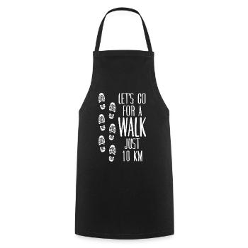 Hiking Walk Walking Hike - Cooking Apron - black - Front - AI Model Male 185 dark (185cm)