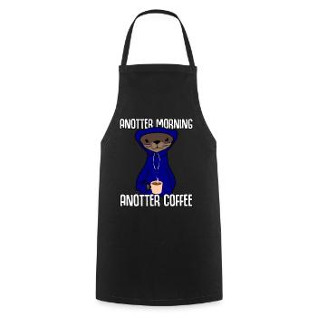Otter Coffee Sea Otter Anotter Otters - Cooking Apron - black - Front - AI Model Male 185 dark (185cm)