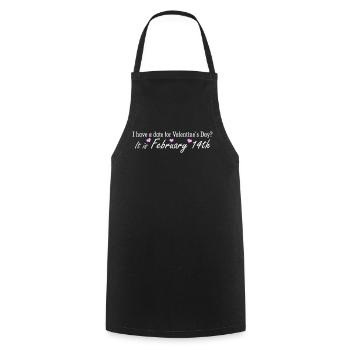 Saint-Valentin Girlfirend Boyfriend - Tablier de cuisine - noir - Devant - AI Model Male 185 dark (185cm)