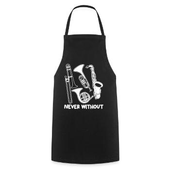 Brass Music French Horn Tuba Trumpet - Cooking Apron - black - Front - AI Model Male 185 dark (185cm)