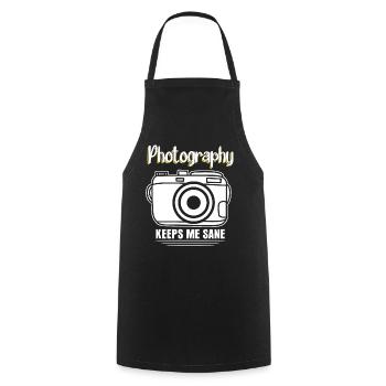 Photo Camera Photography Photographer - Kochschürze - Schwarz - Vorne - AI Model Male 185 dark (185cm)