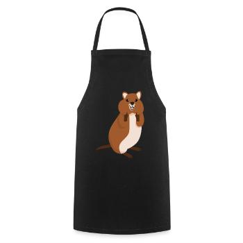 Quokka Middle Finger Quokkas - Cooking Apron - black - Front - AI Model Male 185 dark (185cm)