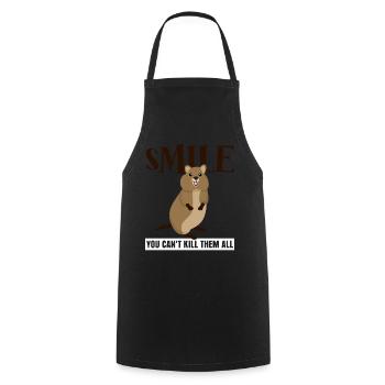 Quokkas Misantrophic Quokka - Cooking Apron - black - Front - AI Model Male 185 dark (185cm)