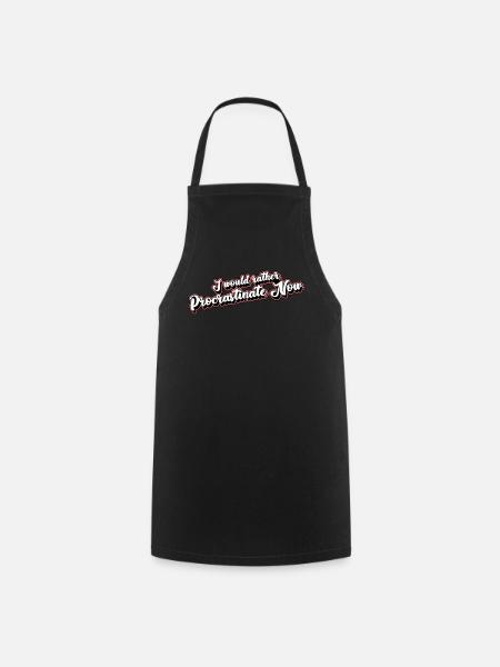 Procrastination des étudiants Procrastinateurs - Tablier de cuisine - noir