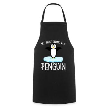 Penguin Cute Penguins - Cooking Apron - black - Front - AI Model Male 185 dark (185cm)
