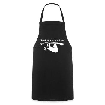 Slow Sloth Sloths Lazy Tired Sleeping - Cooking Apron - black - Front - AI Model Male 185 dark (185cm)