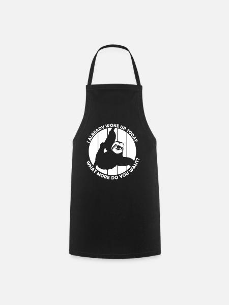 Paresseux Fatigué Endormi Paresseux Lent Paresseux - Tablier de cuisine - noir