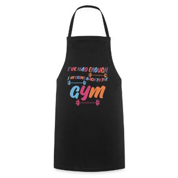 Bodybuilder Motivation Gym Bodybuilding - Cooking Apron - black - Front - AI Model Male 185 dark (185cm)