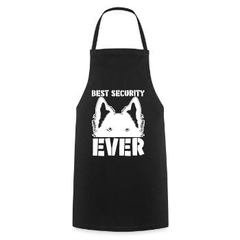 German Shepherd Dogs Dog White Shepherd - Cooking Apron - black - Front - AI Model Male 185 dark (185cm)