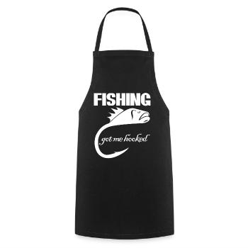 Canne à pêche Moorer Fish Pike Fisherman - Tablier de cuisine - noir - Devant - AI Model Male 185 dark (185cm)