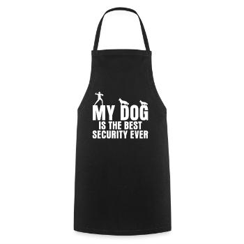 White Shepherd German Shepherd Dogs Dog - Cooking Apron - black - Front - AI Model Male 185 dark (185cm)