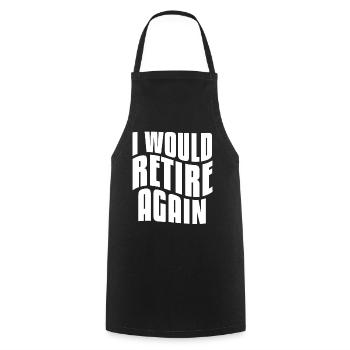 Retirement Pension Annuity Pensionier - Cooking Apron - black - Front - AI Model Male 185 dark (185cm)