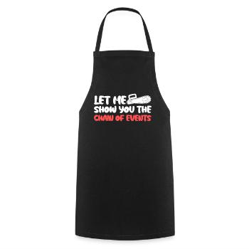 Fire Wood Chainsaw Chain Saw Lumberjack - Cooking Apron - black - Front - AI Model Male 185 dark (185cm)