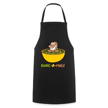 Avocado Tortilla Chips Guacamole Mexico - Cooking Apron - black - Front - AI Model Male 185 dark (185cm)