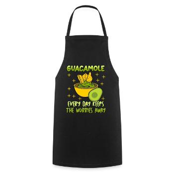 Tortilla Chips Avocado Guacamole - Kochschürze - Schwarz - Vorne - AI Model Male 185 dark (185cm)