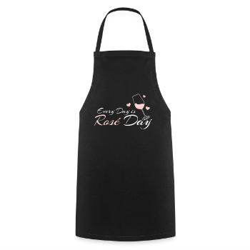 Rosé Wine Glasses Vino - Cooking Apron - black - Front - AI Model Male 185 dark (185cm)