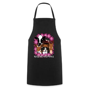 Protection des animaux Vegan Droits des animaux - Tablier de cuisine - noir - Devant - AI Model Male 185 dark (185cm)