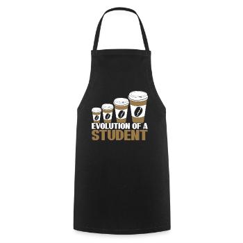 Students Coffee Student - Kochschürze - Schwarz - Vorne - AI Model Male 185 dark (185cm)