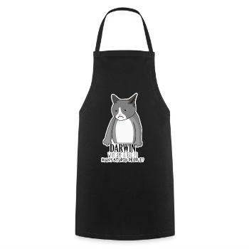 Darwinism Darwin Award Misanthrope Joke - Cooking Apron - black - Front - AI Model Male 185 dark (185cm)