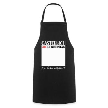 40th Birthday Women 40 Years Men Gift - Cooking Apron - black - Front - AI Model Male 185 dark (185cm)