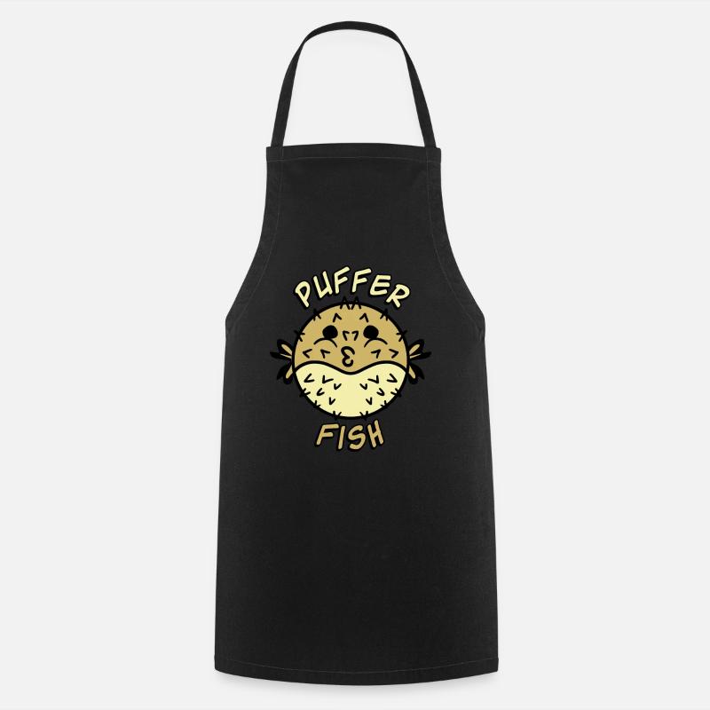 Puffer Fish Pufferfish - Cooking Apron - black