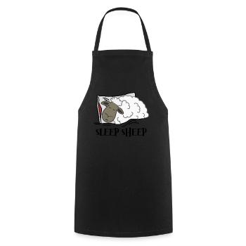 Tired Sleeping Sheep Nap Sleep - Cooking Apron - black - Front - AI Model Male 185 dark (185cm)