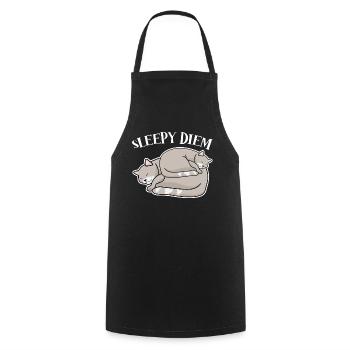 Cats Tired Sleeping Cat Nap Sleep - Cooking Apron - black - Front - AI Model Male 185 dark (185cm)
